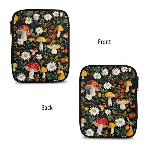 Image of Daisy Crochet Hook Case Portable Mushroom Crochet Organizers and Storage Soft Lightweight for Travel Outdoors Home Easy to Carry Washable
