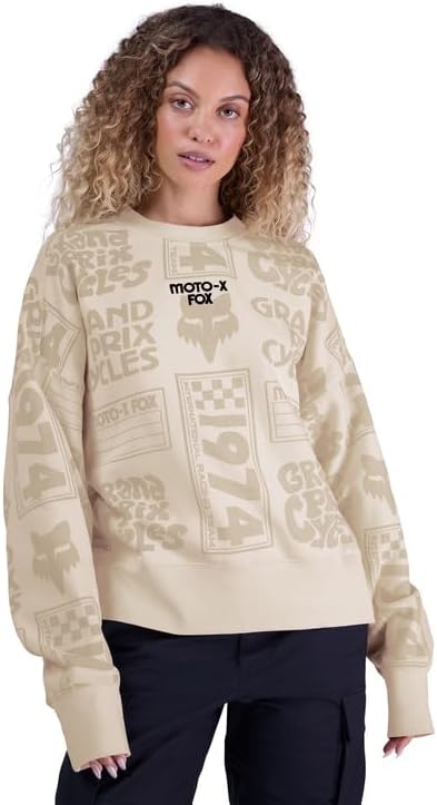 BLÜFF FOX LADY CIRCA 74 OVERSIZED FLEECE CREW OFF WHITE M