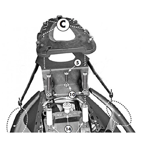 Support de fixation top case Givi Monolock Yamaha T-Max 500 et T-Max 530