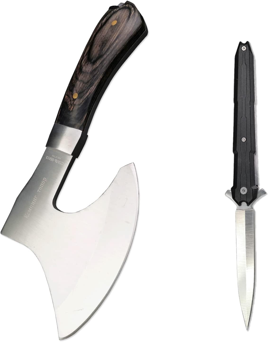 DOOM BLADE Bundle Camping Knife Set Spring Assist Folding