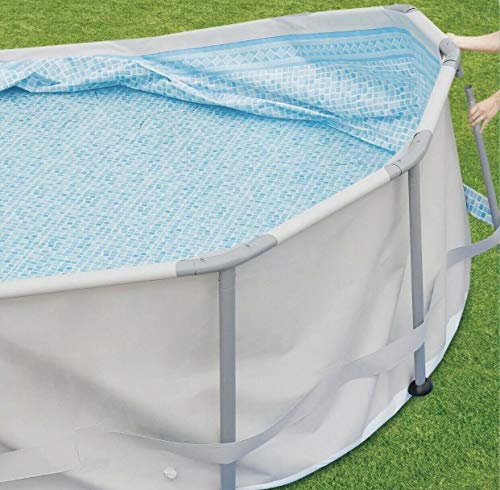 SW Summer Waves 14ft Elite Frame Pool with Filter Pump, Cover, and Ladder