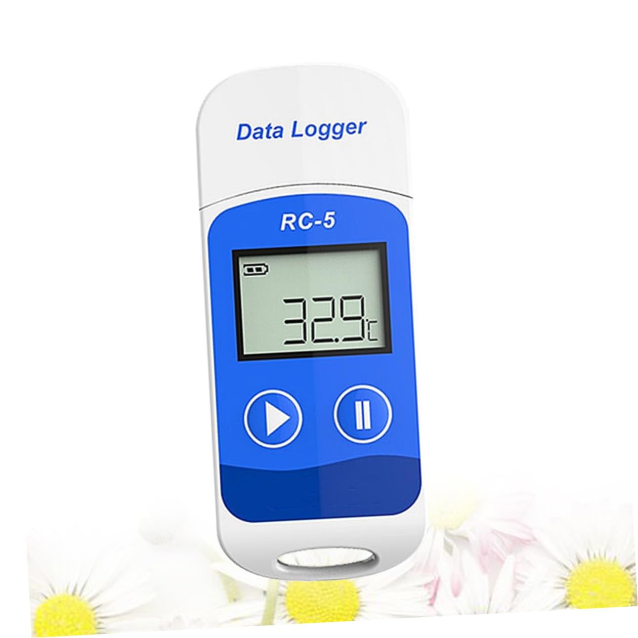 Registratore Temperatura USB Display Lcd Blu, Plastico | Intervallo 30 °c~+70 °c, Risoluzione 0, 1 °c, Allarme Sovratemperatura e Export Dati