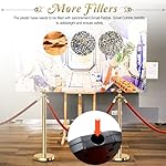 4PCS Gold Stanchions Posts with 3PCS 5 ft Red Velvet Rope, Red Velvet Rope Stanchion Set Crowd Control Barriers, Stanchions and Velvet Ropes Red Carpet Poles for Party Supplies - Image 5
