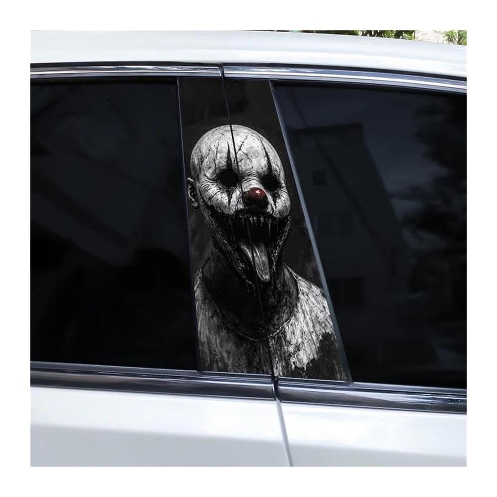 Body Parts 2pcs Car Center Pillar Sticker Ghost Crawling Soul Auto B-Pillar Waterproof Protective Film(K)