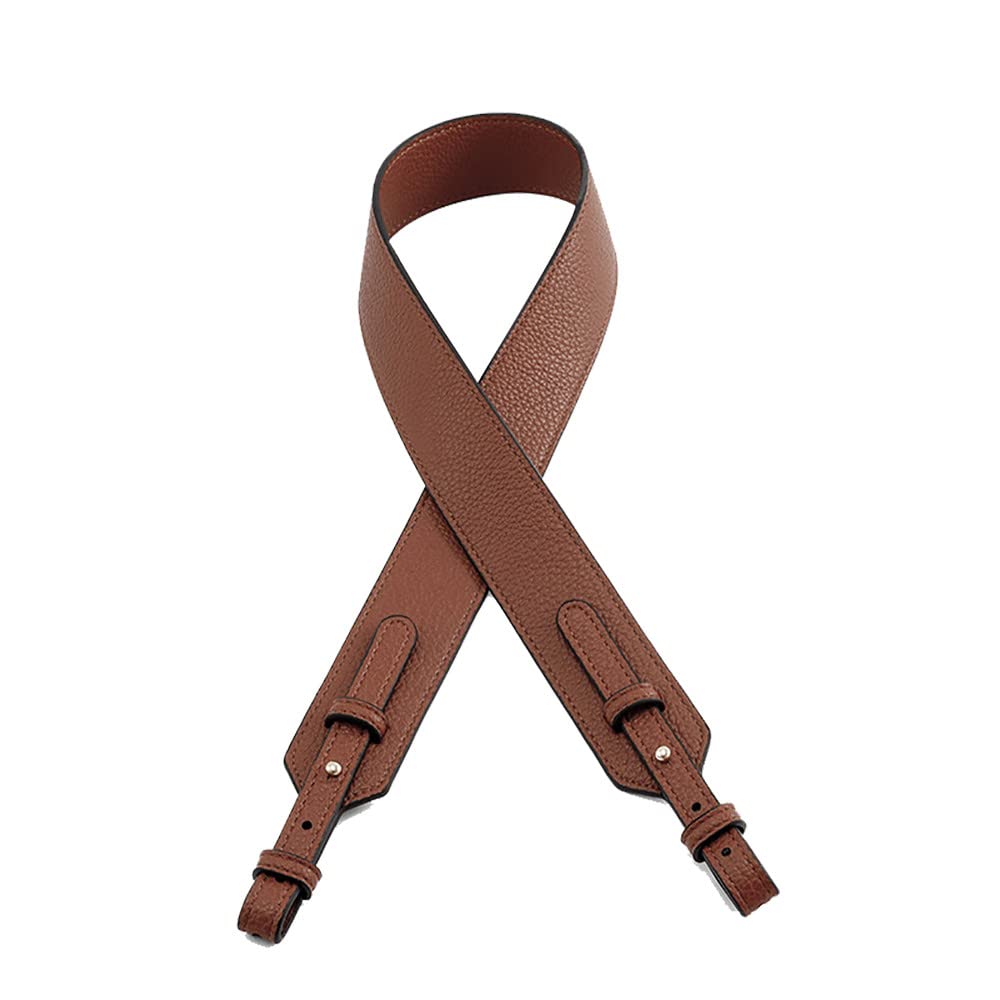 Grain Leather Purse Strap Adjustable Crossbody Replacement Straps for Handbags Monk Head Screws Detachable