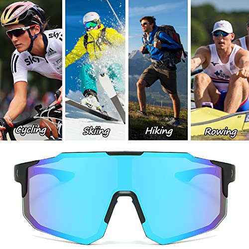 NAMIS Gafas de Sol de Deportivas Gafas Sol Polarizadas Ciclismo Hombre Mujer Gafas Ciclismo Fotocromaticas para Deporte y Aire Libre Conducir Pesca Ski Esquiar Golf Correr Corriendo MTB (Azul) - imagen 5