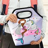 ALAZA Mermaid Unicorn Lunch Bag Box Insulated Kids Lunch Tote Reusable Waterproof Lunch Handbag for