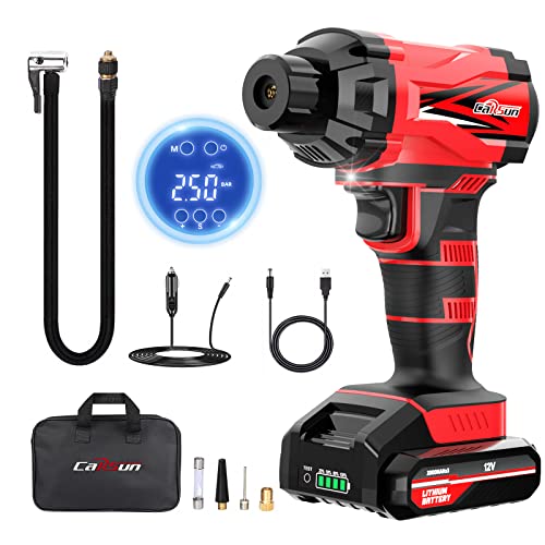 Cordless Car Tire Pump with Rechargeable Li-ion Battery