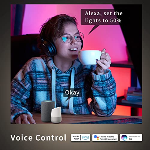 Smart Led Recessed Lighting 6 Inch 6 Pack Rgbcw Recessed Lights 14W, 1200Lm Wifi Ic Rated Etl Light Fixtures High Brightness Adjustable, Retrofit Downlight Compatible With Alexa/Google/Siri Music Sync #TOP3