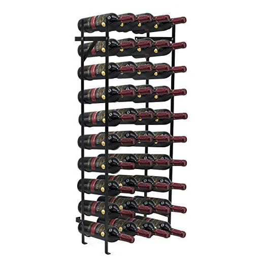 Sorbus Wine Rack Free Standing Floor Stand - Racks Hold 75 Bottles of Your Favorite Wine - Large Capacity Elegant Wine Storage for Any Bar, Wine Cellar, Kitchen, Dining Room, etc (40 Bottles)