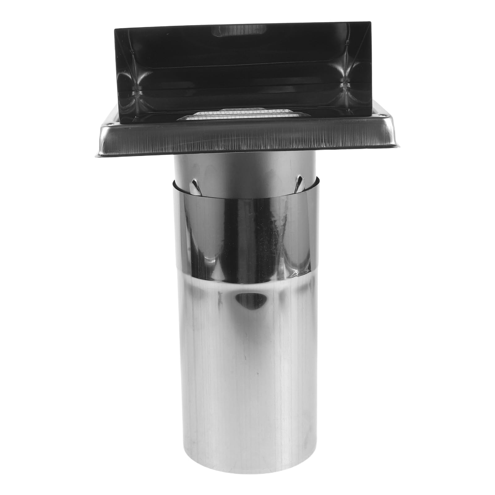 Mikikit Grille D'aération Murale Amovible en Acier Inoxydable 100 Mm X 200 Mm pour Conduit D'évacuation Sèche-linge, Bouchon de Ventilation Extérieur Résistant aux Intempéries, la Cuisine