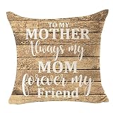 Housse de coussin carrée décorative avec inscription « Sisters are Like Stars to My Mother to My Daughter to My Girl I Love You » pour lit d'extérieur ou canapé 45,7 cm