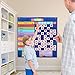 Reward Chart for Kids, Behavior Star Chore Chart for Toddlers at Home with Dry Erase Card- 33.5 X 39 inches, Behavior Chart for Kids Flexible Blue Pocket Chart for Teaches Responsibility