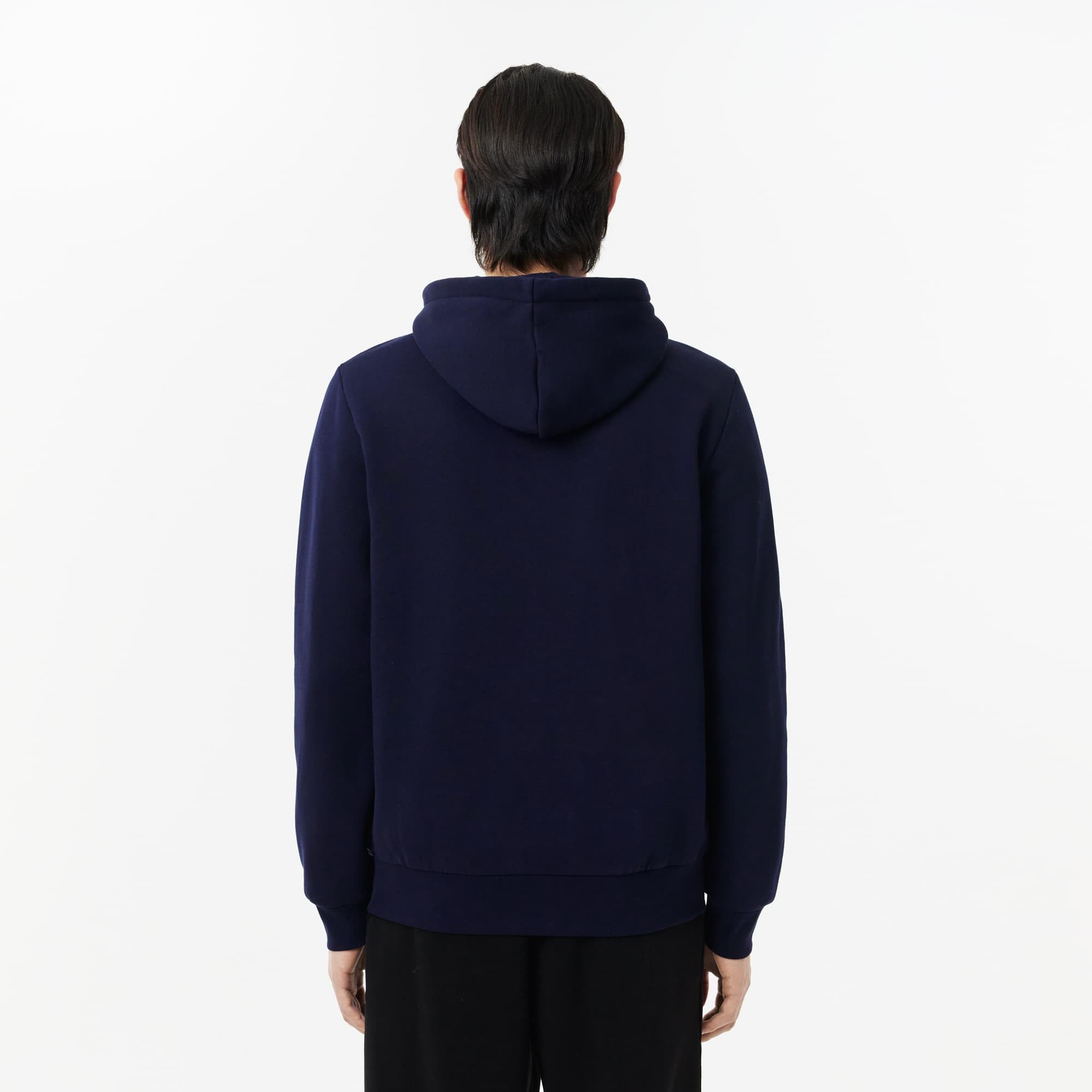 Lacoste Herren Long Sleeve Solid Pop Over Fleece Hoodie Kapuzenpullover (1er Pack)