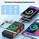 Wireless Solar Powerbank 26800mAh mit 4 Kabeln, Outdoor Generators, 3A Schnelles Aufladen, 6 Eingänge & 3 Ausgänge, LED-Notlicht & Kompass, Wasserdicht Sturzsicher Solarpanel für Outdoor Campingreisen