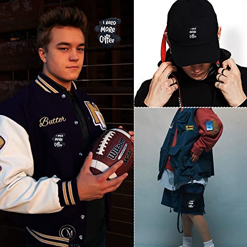 Obokata Iron On Coffee Patches, I Need More Coffee Embroidered Patch, Funny Black Sew On Emblem Applique Diy Accessories For Jackets, Clothes, Hats, Backbags, Pants, Clothing & Jeans. #TOP2