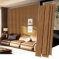 RITOLLO Wood Panels for Wall, Acoustic Wall Panels 92.5 x 11 in, 4 Pack, 3D Wood Slat Sound Absorbing Panels for Interior Wall Decor, Home Office Studio (Teak)