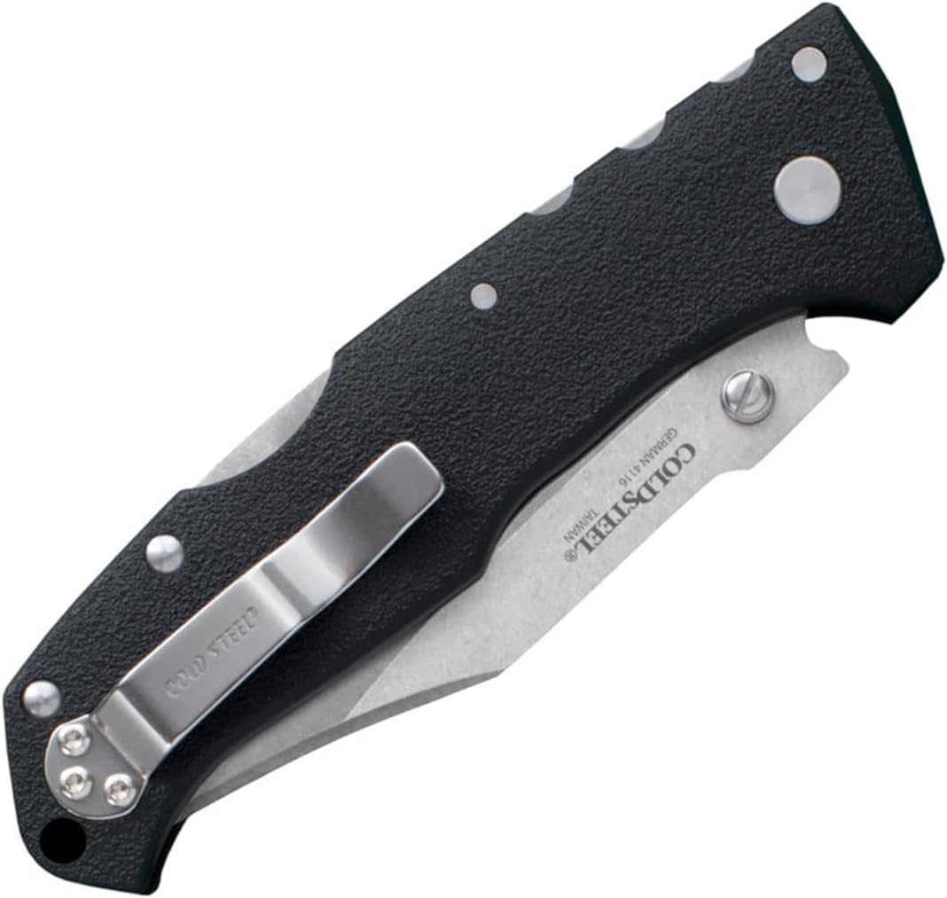 Cold Steel Pro Lite 3.5" 4116SS Clip Point Razor-Sharp Blade 4.5" GFN Handle Everyday Carry Pocket Folding Knife w/Tri-Ad Lock