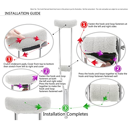 Coussinets lavables pour béquilles confortables CP30W - 6