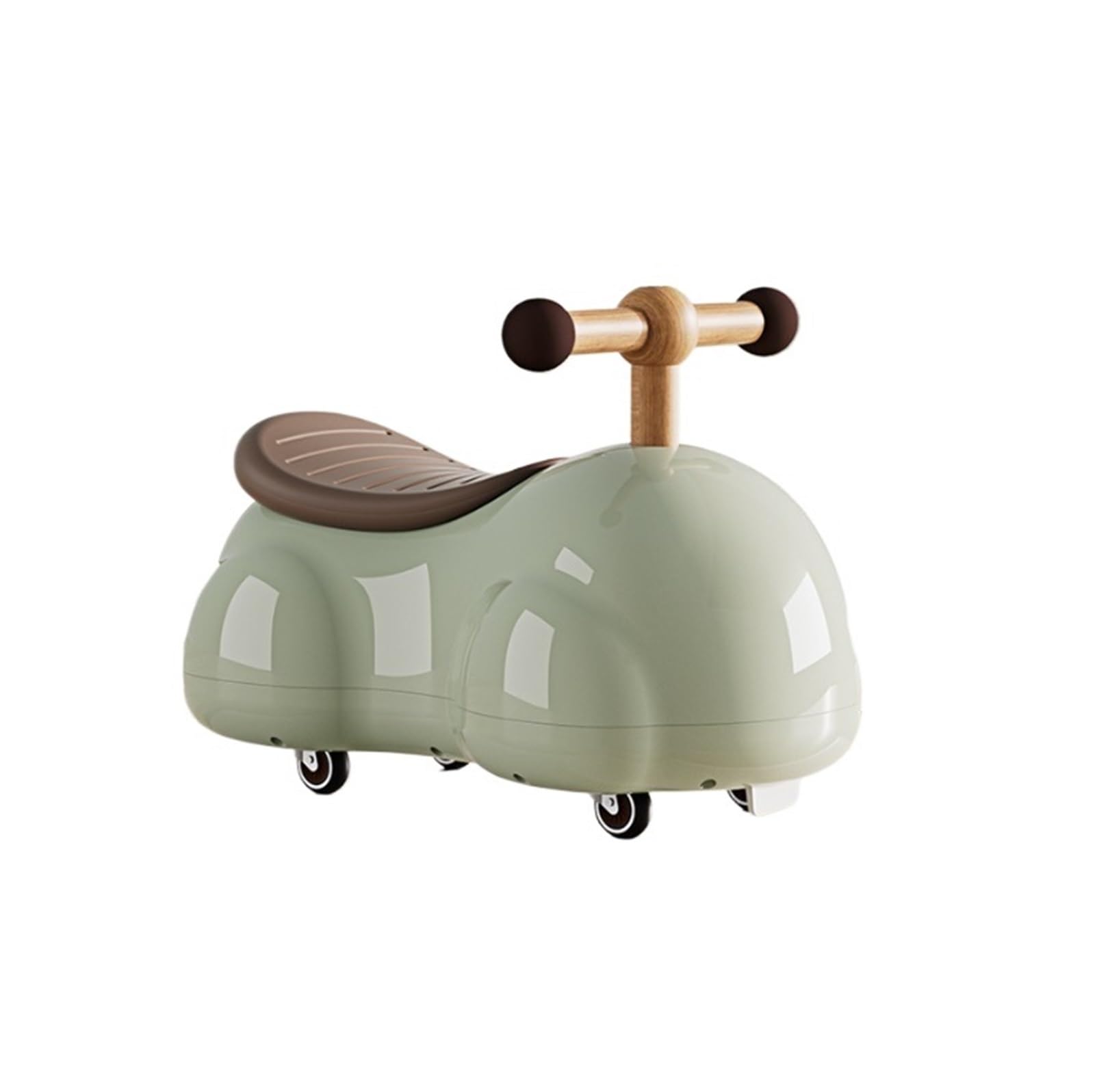 SDGBCXD Swing Car, Wiggle Car Ride On Push Peanut Shape with Silent Wheels Sliding Toys for Boys Girls Indoor Outdoor Play Swing Card(Gr�n)