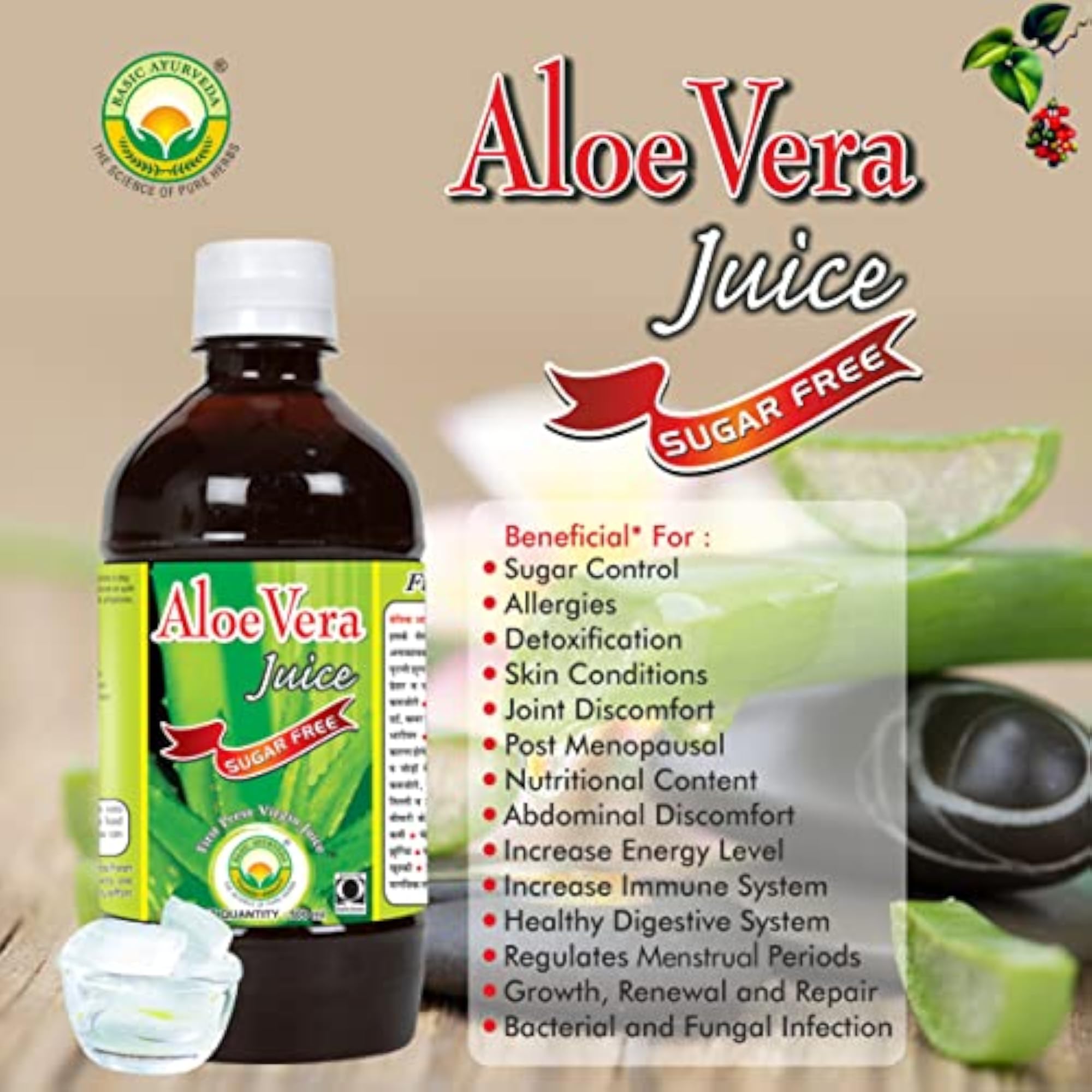 Aloe Vera Juice 500mL, Sugar Free