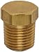 Anderson Metals 56121 Brass Pipe Fitting, Cored Hex Head Plug, 1/8" NPT Male Pipe
