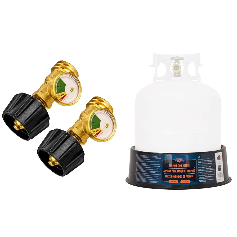 Flame King Propane Tank Stabilizer Base - Keep Your 20-40lb Gas Cylinders Secure & Upright
