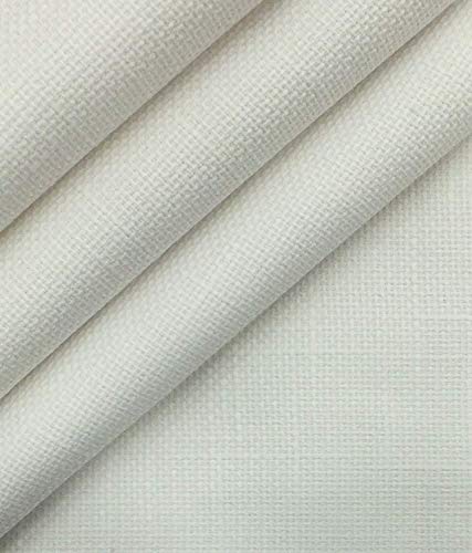 Image of Laminated Super White Color Jute Fabric, 48 INCH Width ONE MTR Packing, Used for Making Jute Bags, Art & Craft,Home DECORE, Matting
