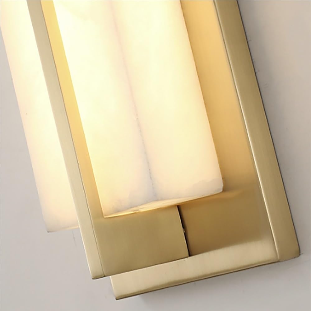 Kinkiety Wewnętrzne Led Do Łazienki, Vintage, Marmurowe, Mosiężne, Metalowe, 24 W, Ściemnialne, Do Sypialni, Zagłówek Nocny, Salon/Orange, Murzyn, Murzyn