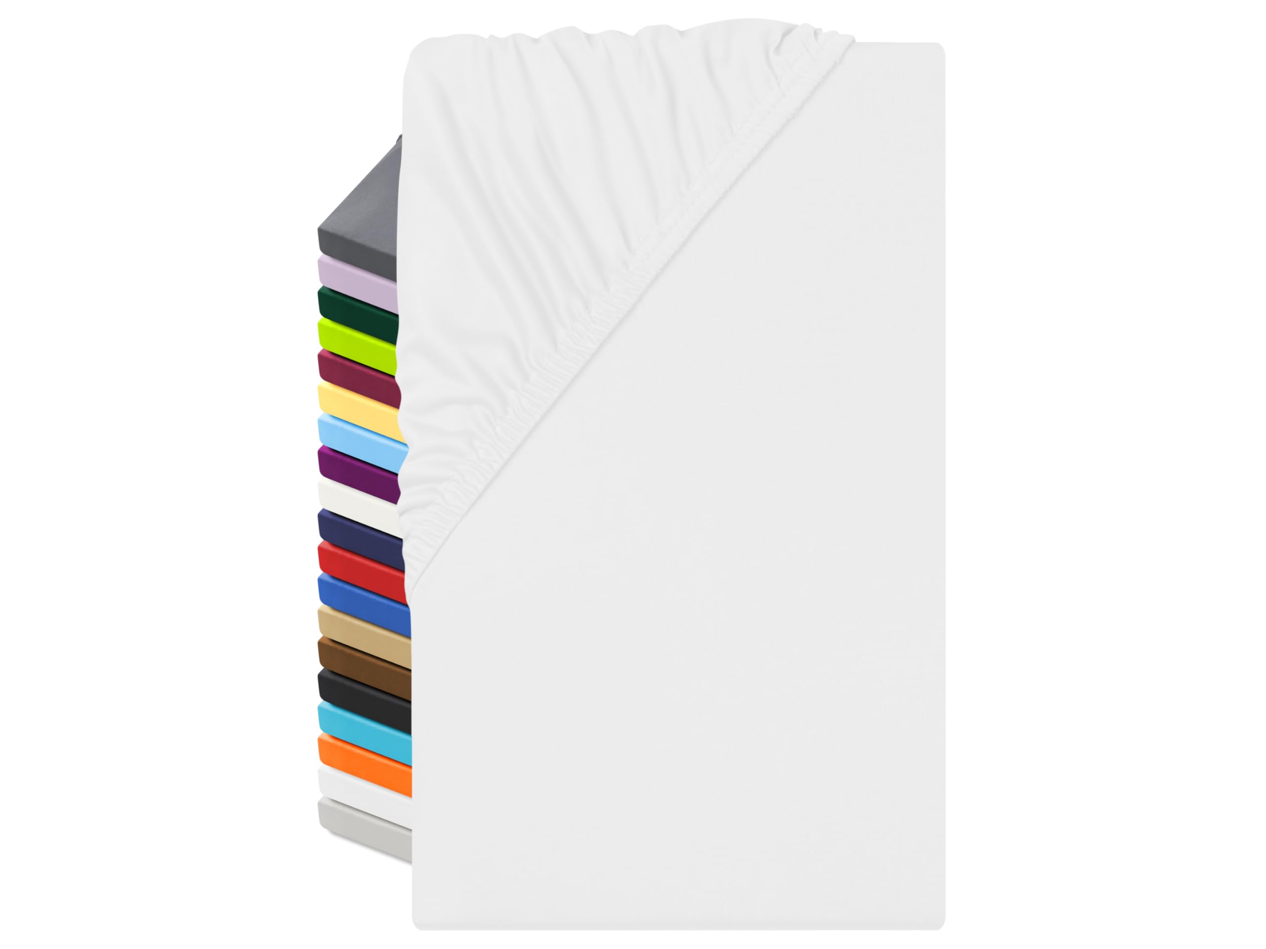 Npluseins White Microfibre Fitted Sheet - Breathable And Suitable For Allergy Sufferers 1519.2192, 80-90 X 190 Cm,