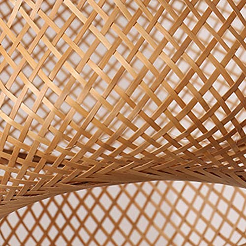 Pingente de Bambu | Lâmpada Pendente de Rattan Handwoven Sem Lâmpada | Estilo asiático bambu tecido