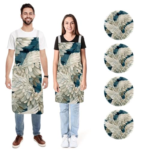 Tabliers de chef ailes d'ange (pack de 2) : cadeau idéal cuisine