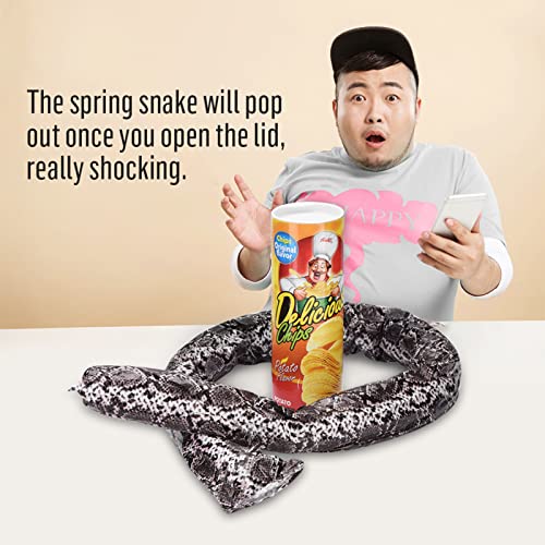 Novelty Potato Chip Can Funny Pranks Joke Jump Pop Out Spring Snake Trick Toy - Image 3
