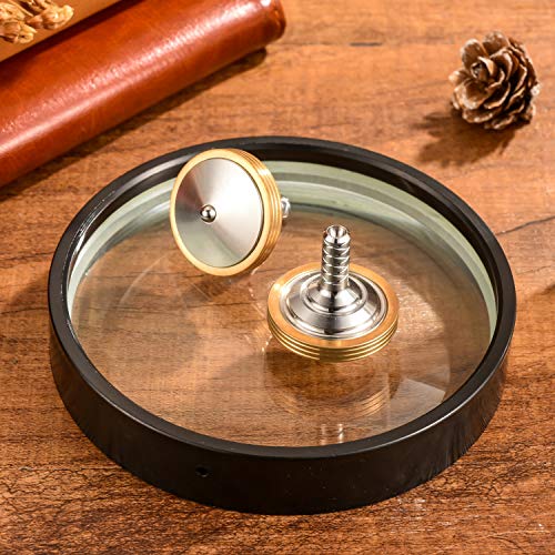 Joytech Exquisite Spinning Top Stainless Steel Brass Rim Precision Gyroscope Kill Time Metal Anti-Gravity Perfect Balance Desktop Toy T046 - Thumbnail 6
