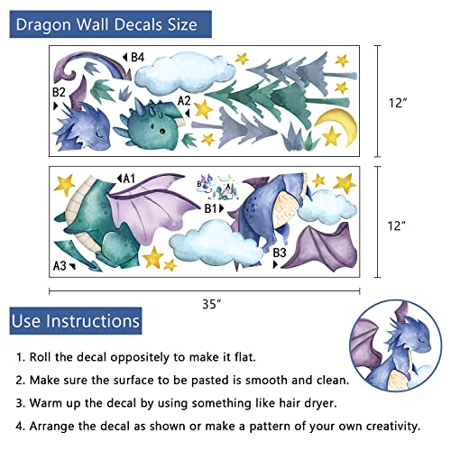 Vinilo Decorativo Dragón para Pared 35 x 12 pulgadas miniatura 2