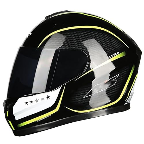SJAPEX Casco Integral De Motocicleta para Adultos, Hombres Y Mujeres, para Motocross, Motos De Calle, Homologado por ECE-Dot. 4,L