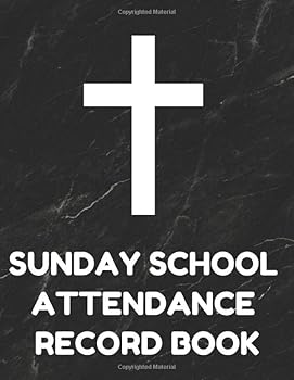 Paperback Sunday School Attendance Record Book: Attendance Chart Register for Sunday School Classes, Black Cover Book