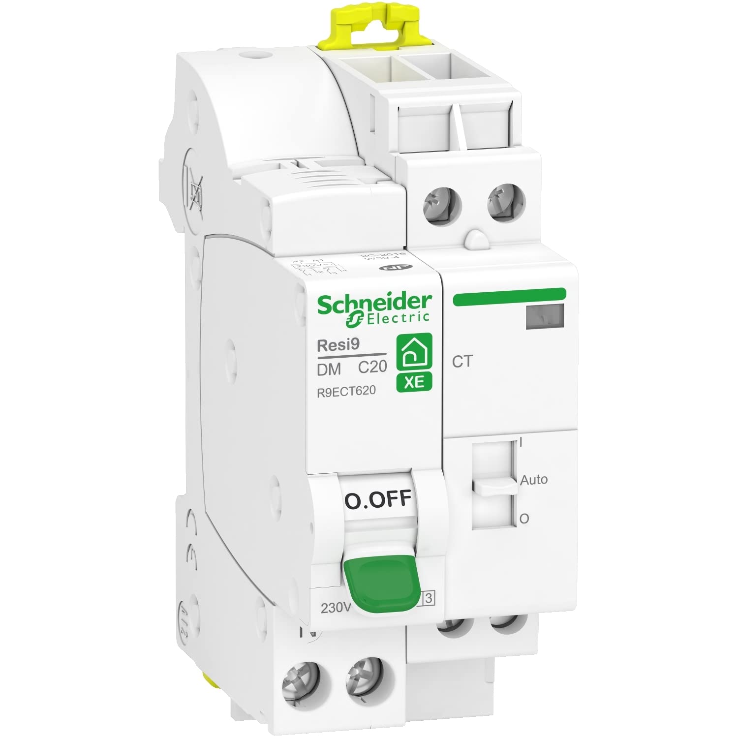Schneider Electric - Resi9 XE - combiné disj+​contacteur - 1P+​N - 20A - courbe C - embrochable - R9ECT620