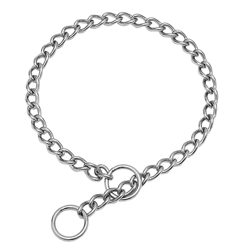 Coleira de corrente para adestramento canino em aço inoxidável 304 SGODA, 3 mm, 53,34 cm