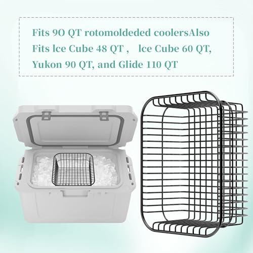BiLLNE Coolers Wire Basket 20070 for 90 Qt Rotomold Coolers,Fits 90 QT，Glide 110 QT，Ice Cube 48 QT ，60 QT Coolers，Cooler Replacement Wire Basket Cooler Wet/Dry Separation Wire Basket