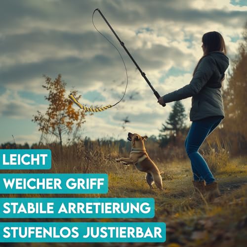 Hundespielzeug HUND IST KÖNIG Reizangel für Hunde