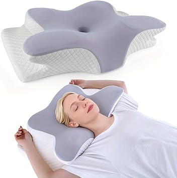 Cervical Pillow for Neck and Shoulder,Contour Memory Foam Pillow,Ergonomic Neck Support Pillow for Side Back Stomach Sleepers