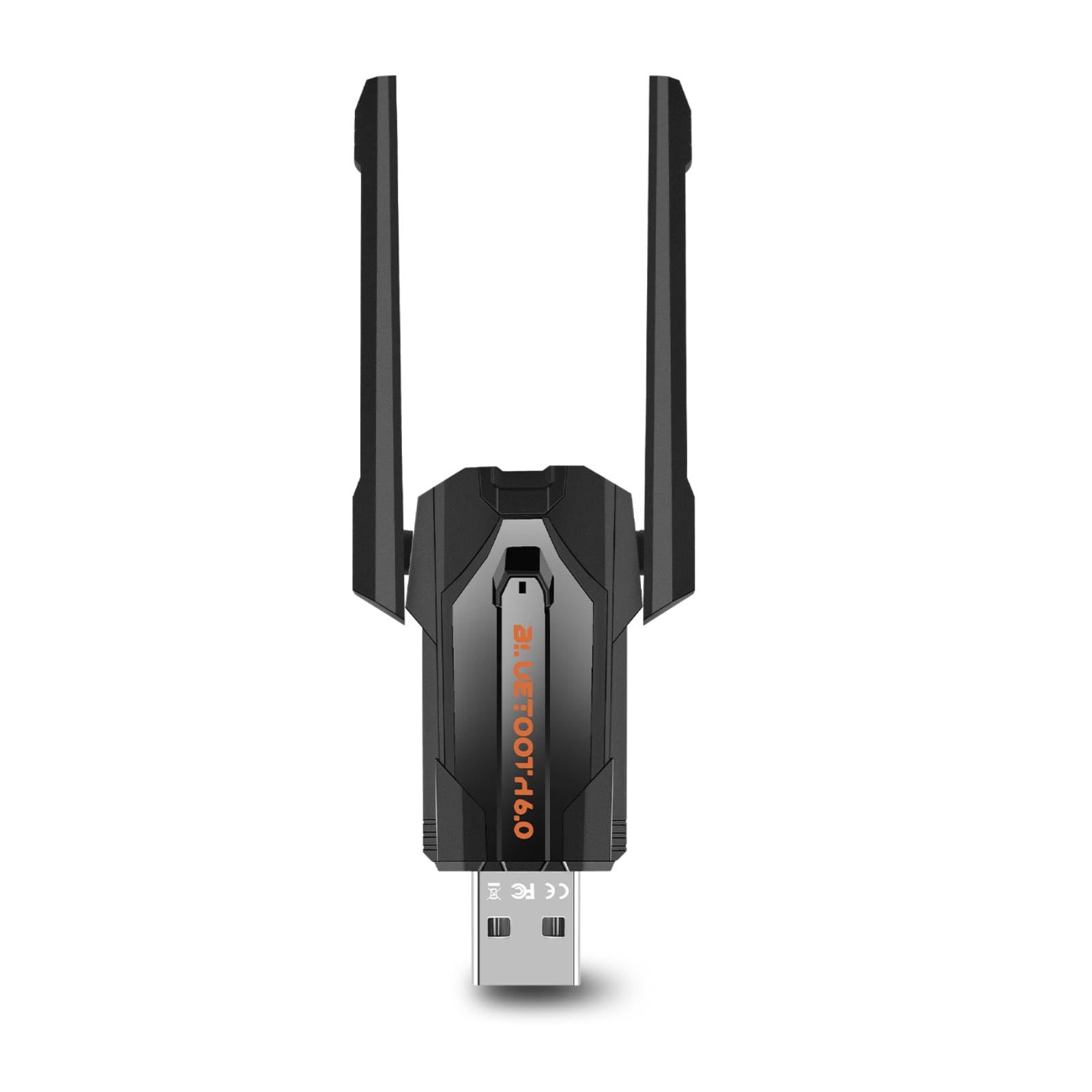 Adaptador USB Bluetooth 6.0 para PC/portátil con diseño de antena dual, alcance de 150 m, compatible con Bluetooth 5.4/5.3/5.2/5.1/5.0/4.0/3.0/2.0