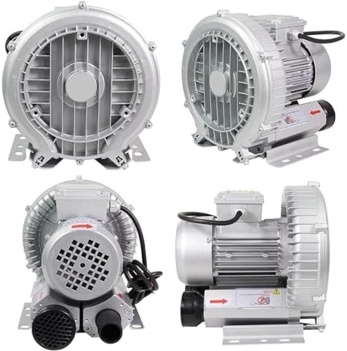 High-Pressure Commercial Air Blower Fan, 180W Vortex Ring Extractor for Aquaculture, Single Phase Regenerative Blower for Air Blowing & Suction, 0.24HP Industrial Use