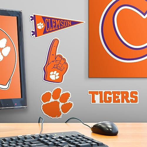 Image of Clemson University Premium Vinyl Sticker Pack - 8 Waterproof Tigers Decals for Laptop, Water Bottle, Tablet, Car, Skateboard & More - Officially Licensed Variety Set