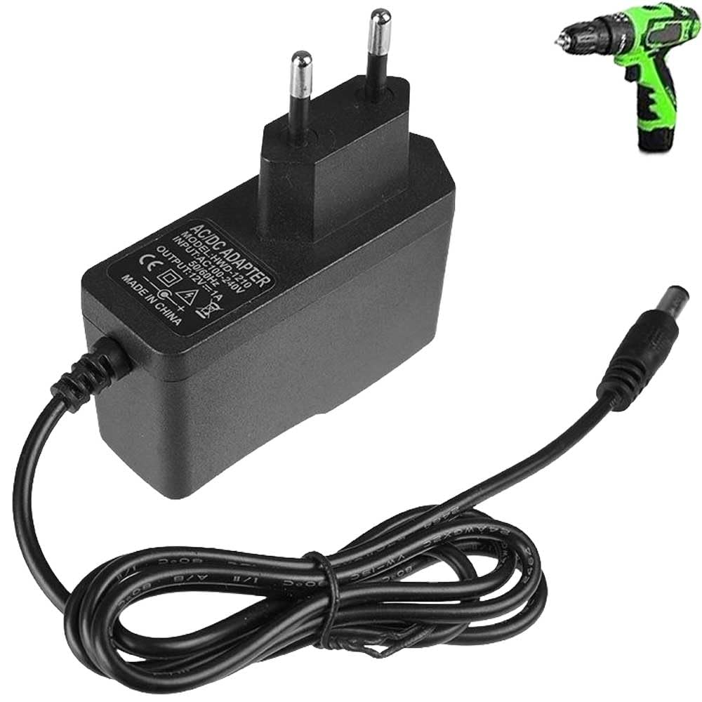 Premium 12V Lithium Battery Charger for Cordless Drill/Screwdriver – Durable PVC, LED Indicator (2Pcs 12V 1Amp DC Power Adapter)-image-18