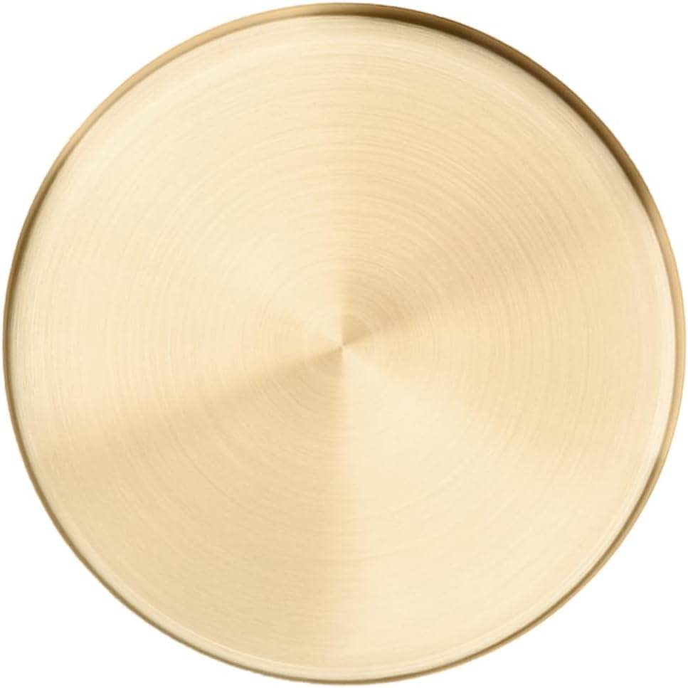 Gold Flat Lay Jewelry Tray Round Storage Decor Jewelry Display Vanity Tray