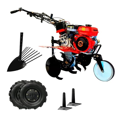 SAKAWA Motoazada 7CV Arranque Eléctrico + Ruedas 500x10+ Mangones + Arrancapatatas