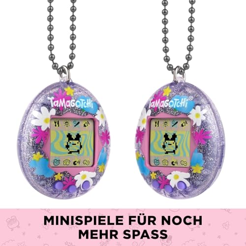BANDAI - Tamagotchi - Tamagotchi Original - Flower Perfume - Elektronisches virtuelles Tier mit Farbdisplay, Spielen - Interaktives Haustier auf Deutsch - Spielzeug für Kinder ab 8 Jahren - 42983