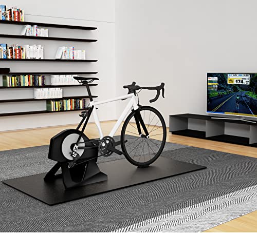 Image of Cycleclub Bike Mat Compatible with Peloton Bike,Elliptical,Treadmill Mat, 6mm Thick, Under Exercise Bike Trainer Pad for Indoor Stationary Spin Bike Gym Equipment Hardwood Floor Carpet Protector
